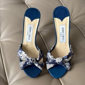 Jimmy Choo Navy and Cream Heels size 38